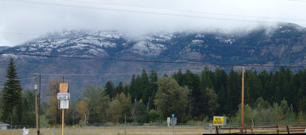 Looking east (from Columbia Falls, Montana) at the recent snow fall.